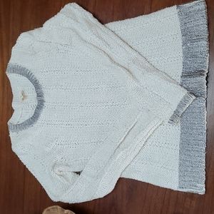 MOTH for anthropologie cream and silver sweater